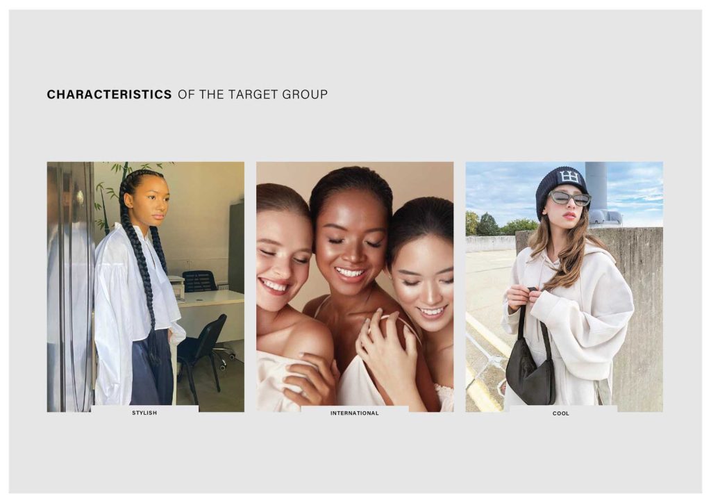 A mood board of a fashion design brief showcasing gen-Z girls