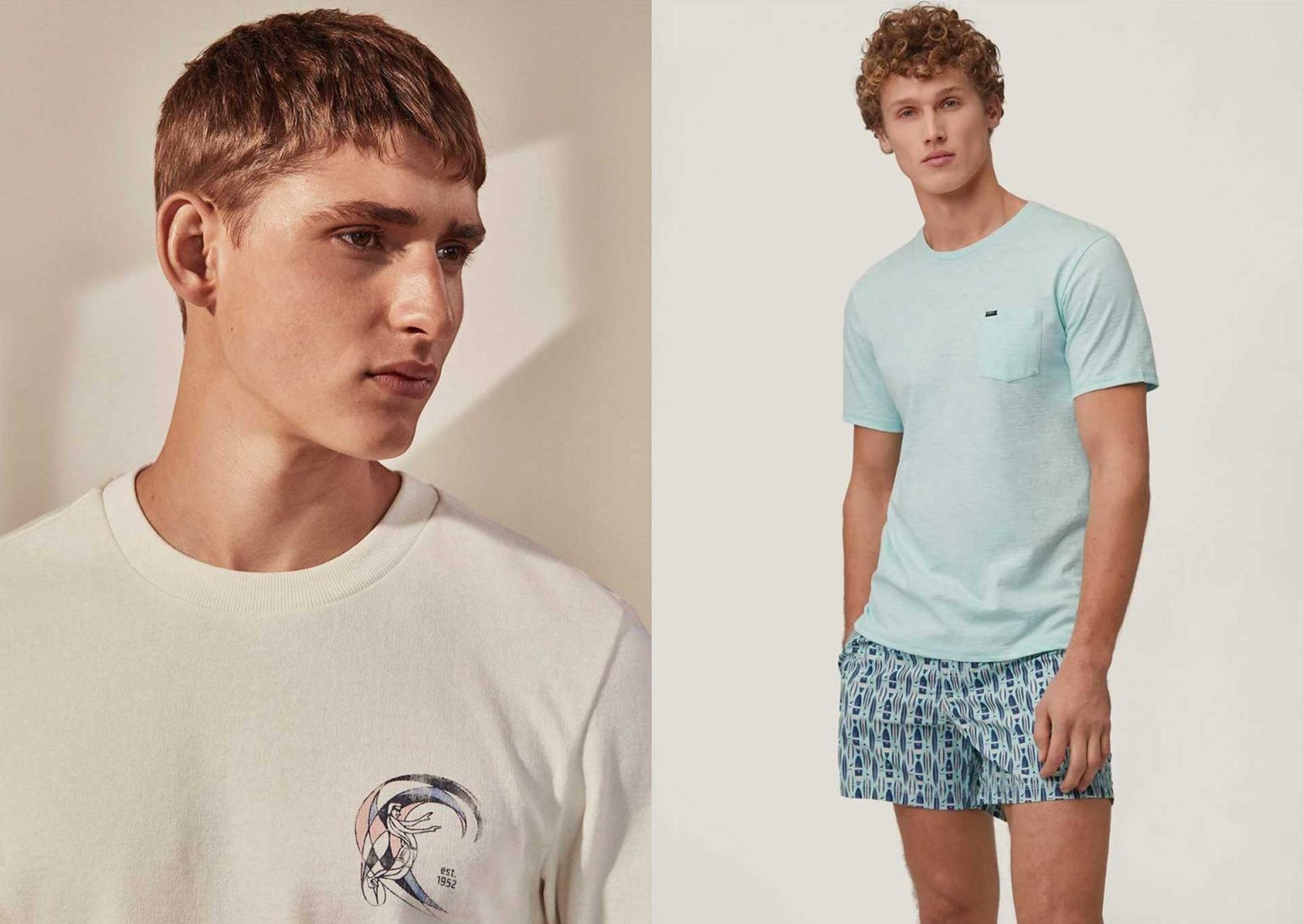 Two men in O'Neill beach wear