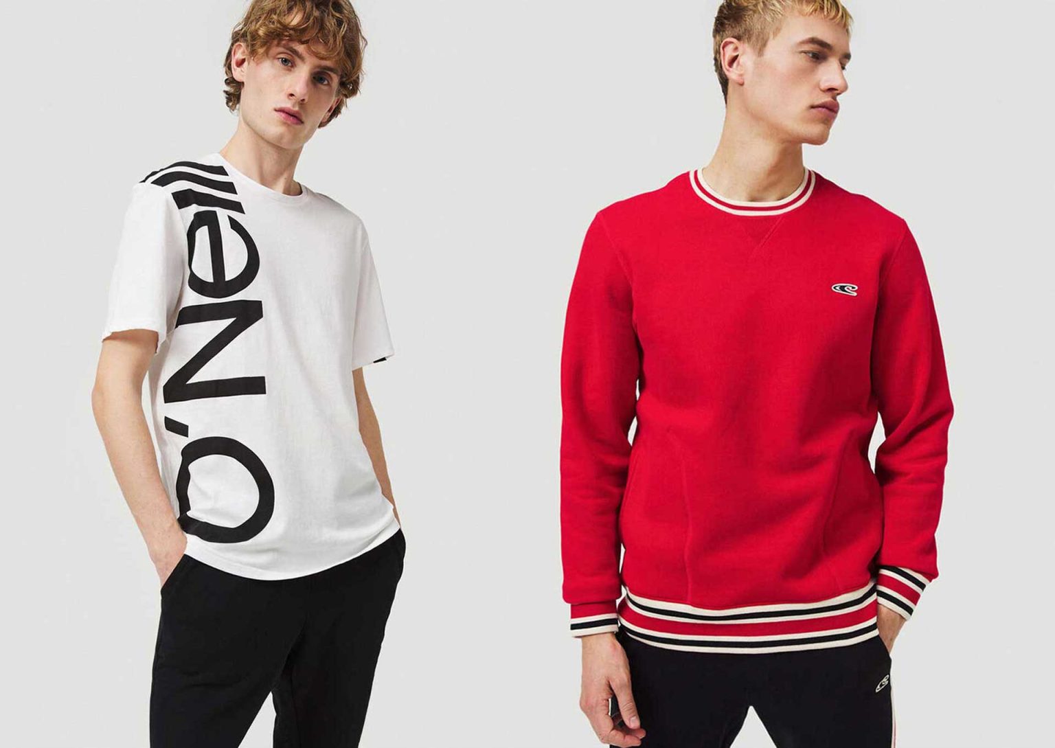 Two men in Athleisure wear outfits